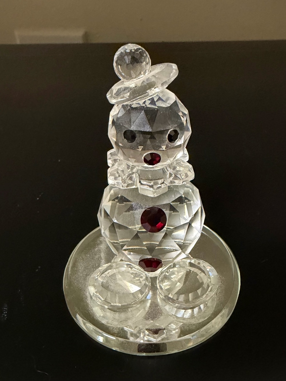 Crystal Snowman Shape Figurine, Christmas Decoration Figurine